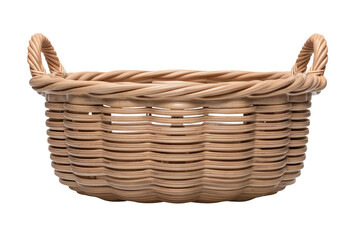 Obraz premium isolated png wickerwork basket, GENERATIVE AI