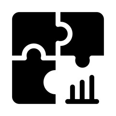 puzzle glyph icon