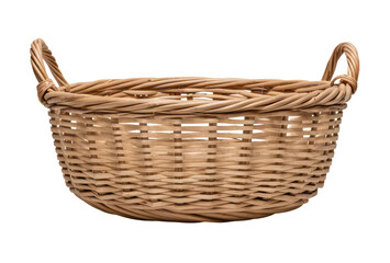 Fototapeta premium isolated png wickerwork basket, GENERATIVE AI