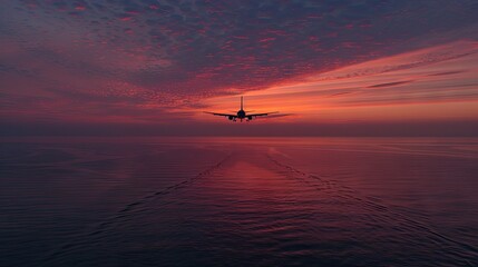 Majestic Jetliner Soaring Through Dramatic Cloudy Skies