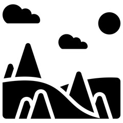 hill solid icon