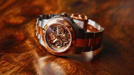 Luxury men's watch with high quality materials.