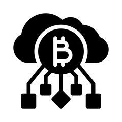 bitcoins glyph icon
