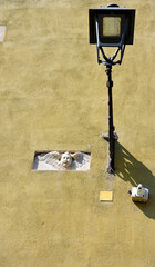 details of a historic building in front of the cathedral of santa maria assunta acqui terme italy