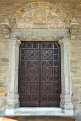 the cathedral of Santa Maria Assunta in Romanesque architecture beginning of construction 11th century Acqui Terme alessandria Italy