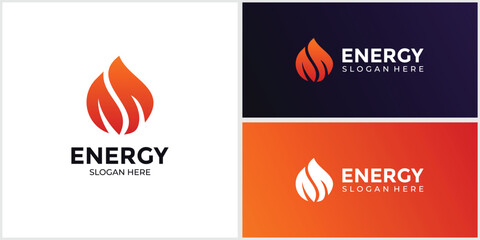 gradient orange colored energy logo
