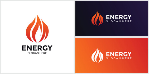 gradient orange colored energy logo