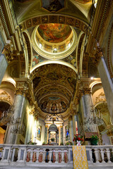 Fototapeta premium interior of the cathedral of Santa Maria Assunta in Romanesque architecture beginning of construction 11th century Acqui Terme Italy