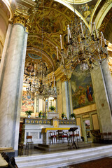 interior of the cathedral of Santa Maria Assunta in Romanesque architecture beginning of...