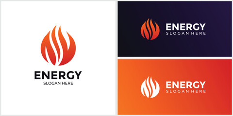 gradient orange colored energy logo