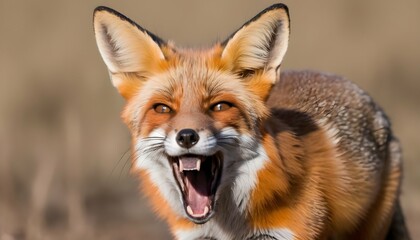 A Fox With Its Nose Twitching Sniffing The Air
