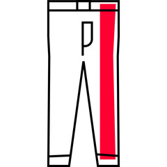 Clothes Red and white colored icon pack