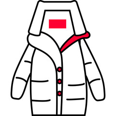 Clothes Red and white colored icon pack