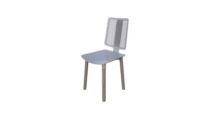 Illustration of chair design with modern and elegant style, using wood and iron materials, suitable for filling the interior of the house