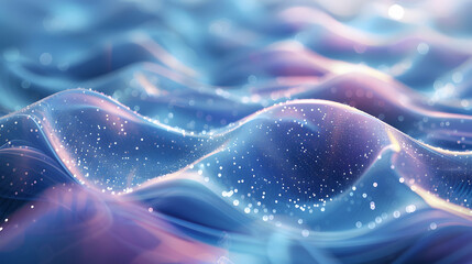 Dynamic and Innovative Technology: Glossy Waves Representing Research Advancements in Digital Art   Photo Stock Concept