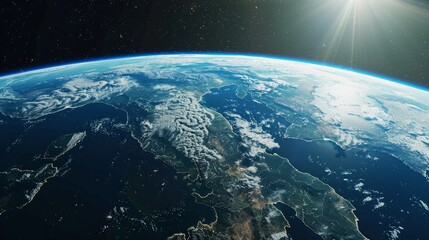 The Earth from space showing all they beauty. Extremely detailed image