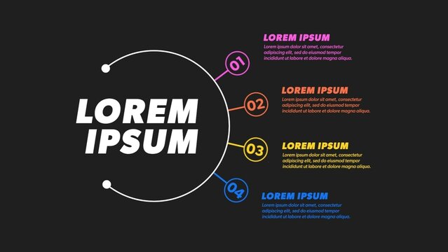 Modern Circle With Points Infographics Template