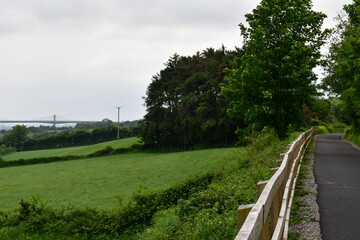 Obraz premium Landscape view from New Ross Greenway, New Ross, Co. Wexford, Ireland