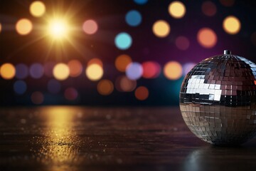 disco ball on a christmas tree