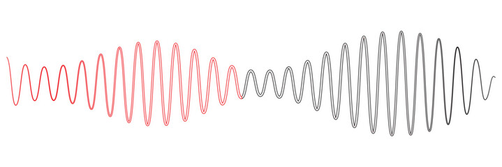 Audio technology, music sound waves vector icon illustration. Sound waves vector illustration