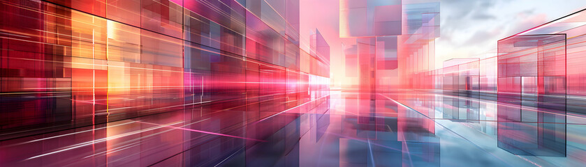 Seamless  Innovative: Abstract Digital Art of Glossy Project Integration   Photo Stock Concept