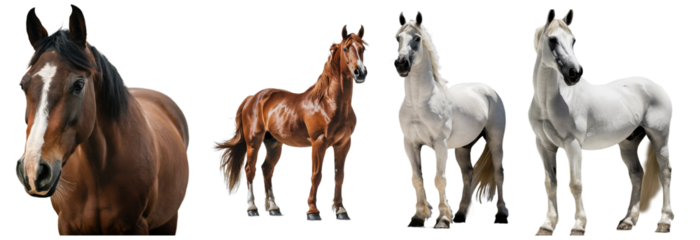 a collection of horses