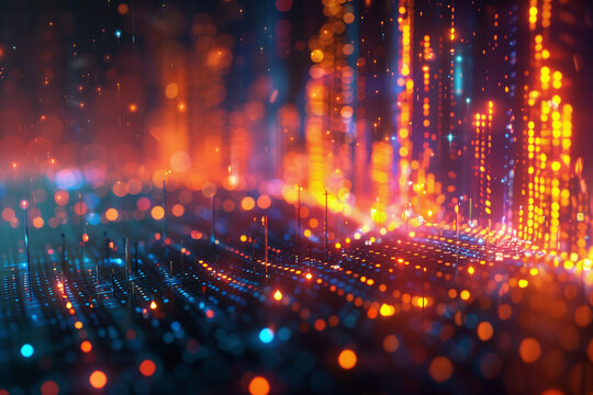 Concept Stock prices, Interest rates, Macroeconomic impact, Scatter plot, 3d render
