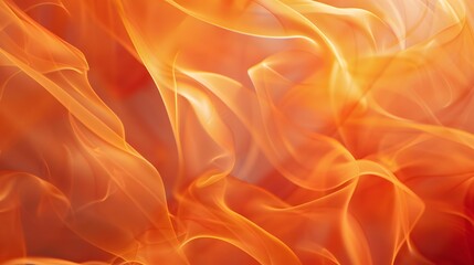 Obraz premium Dynamic, fiery orange smoke bursting against a night-like background, with vibrant ground lighting.