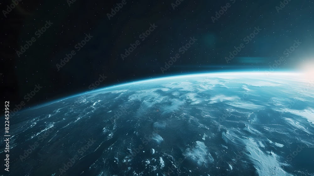 Aufkleber The earth seen from space in the style of bokeh panoram