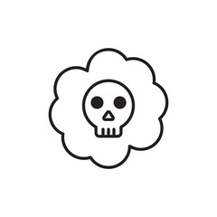 Poison icon design with white background stock illustration