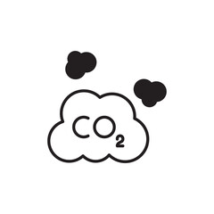 CO2 icon design with white background stock illustration