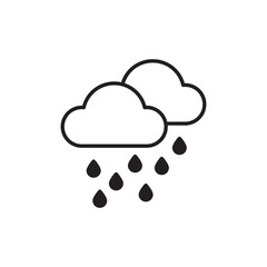 Heavy Rain icon design with white background stock illustration