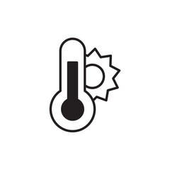 Global Warming icon design with white background stock illustration