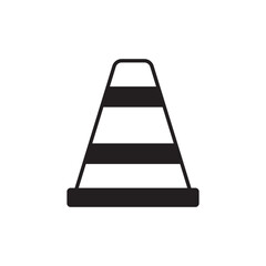 Traffic Cone icon design with white background stock illustration