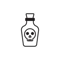 Poison icon design with white background stock illustration