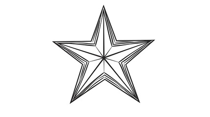 Obraz premium star, outline, icon, graphic, rating, web, black, object, symbol, vector, best, buttons, pictogram, success, website, element, illustration, isolated, white, design, line, flat, award, good, mark, qua