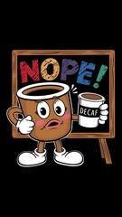 Decaf? Nope! tshirt design with cliparts
