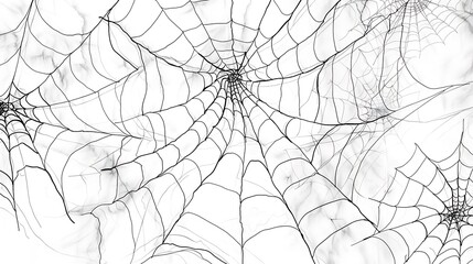 Obraz premium halloween, spider, vector, horror, web, illustration, black, design, fear, insect, isolated, spider's web, silhouette, white, arachnid, cobweb, decoration, background, scary, spooky, creepy, hanging, 