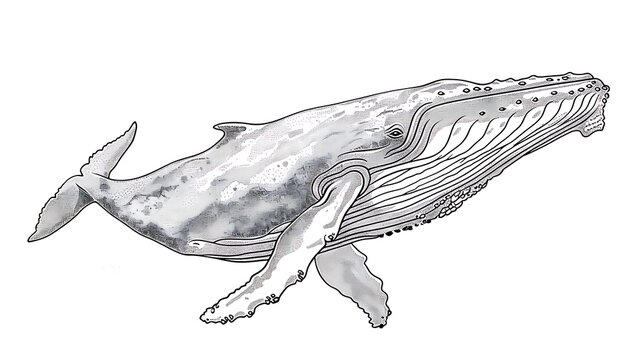 outline, fish, illustration, vector, sea, aquatic, underwater, ocean, animal, design, nature, symbol, water, graphic, swim, wildlife, icon, doodle, drawing, art, fishing, isolated, seafood, sign, whal