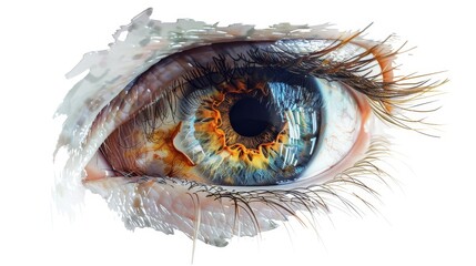 Eye-level perspective of chompuhinag, detailed and lifelike, subtle shadows for depth, hyper-realistic digital art, white isolated background