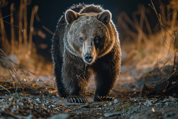 Fototapeta premium Predators of the Night, Wildlife in Darkness