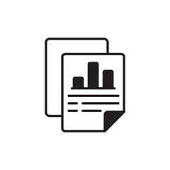 Chart icon design with white background stock illustration