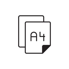 A4 icon design with white background stock illustration