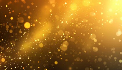 Gold colored glitter and glow background. golden color gradient. wallpaper template