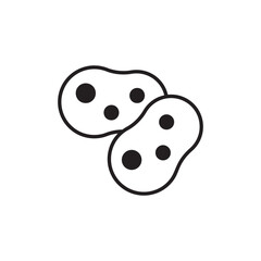 Potato icon design with white background stock illustration