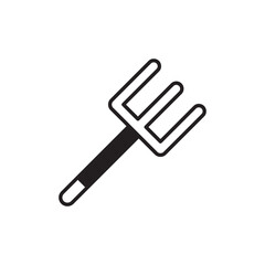 Rake icon design with white background stock illustration