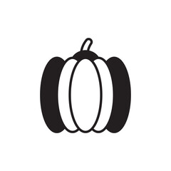Pumpkin icon design with white background stock illustration