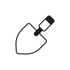 Trowel icon design with white background stock illustration
