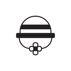 Hat icon design with white background stock illustration