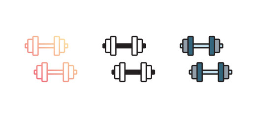 Obraz premium Dumbbell icon design with white background stock illustration